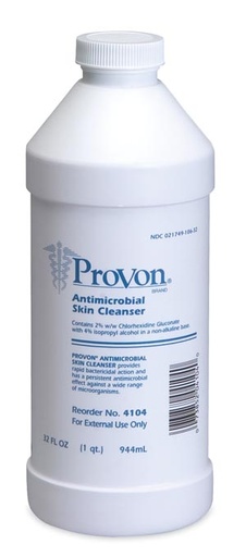 [4104-12] Gojo Provon® Antimicrobial Skin Cleanser, 32 fl oz Bottle (use with 4298)