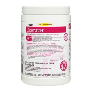 [69150] Healthlink-Clorox Dispatch® Hospital Cleaner Disinfectant Wipes With Bleach, 6.75 x 8