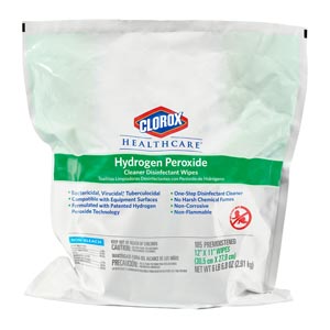 [30827] Healthlink-Clorox Clorox Healthcare® Wipes, Hydrogen Peroxide Disinfectant Cleaner, 12 x 11