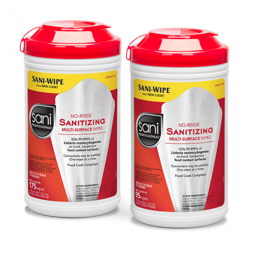 [P56784] PDI Sani-Wipe™ Non-Rinse Food Contact Hard-Surface Sanitizing Wipes, 7.75" x 9", 95/can