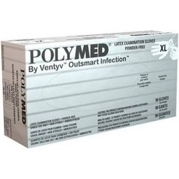 [PM105] Ventyv Polymed Latex Exam Glove, X-Large (9-9.5)