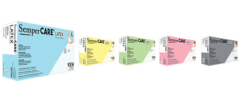 [SCLT103] Sempermed Sempercare® Latex Exam Gloves, Powder-Free (PF), Textured, Medium