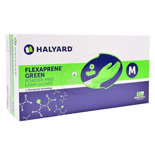 [44796] Halyard Flexaprene® Green Powder-Free Exam Gloves, X-Large
