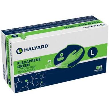 [44795] Halyard Flexaprene® Green Powder-Free Exam Gloves, Large