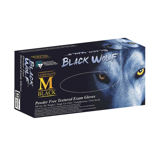 [127100] Innovative Black Wolf™ Exam Gloves, Black, Small