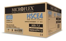 [HSCE4-879-8.5] Microflex Latex Cleanroom Class 10 Exam Gloves Series Hsce4-879, Sterile, Latex, Powder-Free, 12