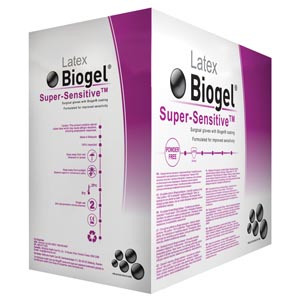 [82580] Molnlycke Biogel® Super-Sensitive™ Surgical Glove, Size 8, Sterile, Latex, Powder Free