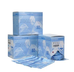 [SPFP900] Sempermed Supreme Latex Powder Free Glove, Size 9, Beaded Cuff, Micro-Rough Surface, Hand Specif
