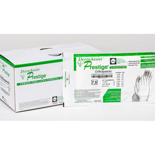 [131850] Innovative Dermassist® Prestige® Orthopaedic Powder-Free Surgical Gloves, Size 8½