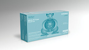 [10336103] Ventyv Nitrile Powder Free Exam Glove Plus 5.0 (Kangaroo), Blue, Large