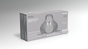 [10349102] Ventyv Nitrile Powder Free Exam Glove Select 3.0 (Walrus), Cobalt Blue, X-Large