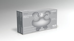 [10337101] Ventyv Nitrile Powder Free Exam Glove Plus 3.5 (Elephant), Violet Blue, X-Large