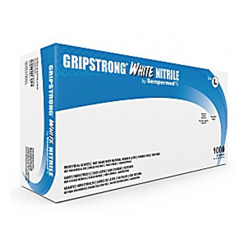 [GSWNF104] Sempermed Gripstrong® Nitrile Gloves, Powder-Free (PF), White, Large