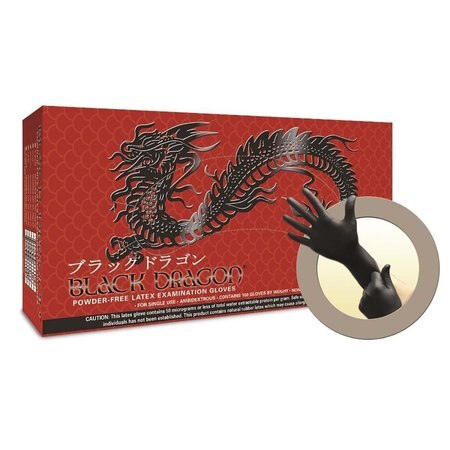 [BD-1002-NPF] Microflex Black Dragon® Zero Powder-Free Nitrile Exam Gloves, Black, Medium