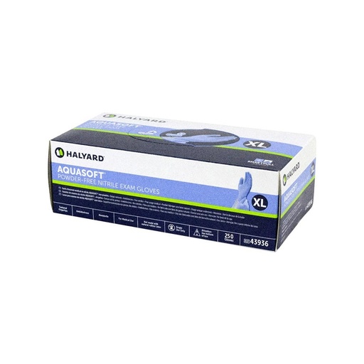 [43936] Halyard Aquasoft™ Blue Nitrile Exam Gloves, X-Large