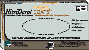 [125102] Innovative Nitriderm® Coats™ Powder-Free Nitrile Exam Gloves, Small