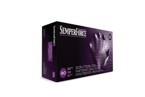 [BKNF106] Sempermed Semperforce Nitrile Exam Powder Free Textured Glove, XX-Large, Black