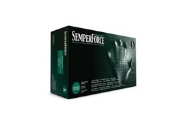 [BKNF102] Sempermed Semperforce Nitrile Exam Powder Free Textured Glove, Small, Black