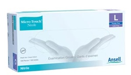 [6034303] Ansell Micro-Touch® Nitrile Powder-Free Synthetic Medical Examination Gloves, Large
