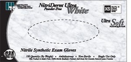 [167200] Innovative Nitriderm® Ultra White Nitrile Synthetic Powder-Free Exam Gloves, Medium