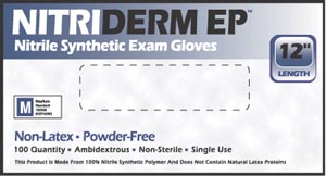 [182200] Innovative Nitriderm® EP Nitrile Synthetic Powder-Free Exam Gloves, Medium