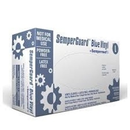 [VBPF104] Sempermed Semperguard® Blue Vinyl Powder-Free Smooth Gloves, Large