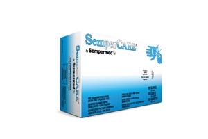 [SCVNP104] Sempermed Sempercare® Vinyl Smooth Powder Free Beaded Cuff Ambidextrous Exam Glove, Large