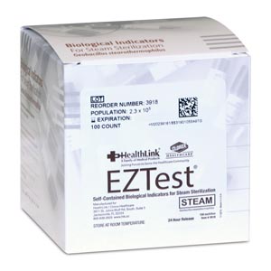 [3918] Healthlink-Clorox EZTest™ Steam, Plastic vial, 100/bx