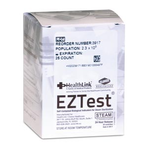 [3917] Healthlink-Clorox EZTest™ Steam, Plastic vial, 25/bx