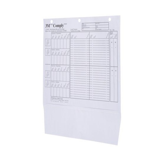 [1254E-A] 3M™ Comply™ Sterilization Record Envelope, 9½" x 11½"