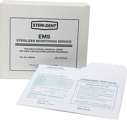 [400633] Steri-Dent Spore Test Monitoring Service, Dry Heat or Steam, Mail In 12/Box