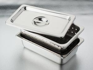 [4275P] Tech-Med Stainless Steel Instrument Tray, Perforated, 10.23" x 6.29" x 2.56"