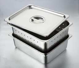 [4271P] Tech-Med Stainless Steel Instrument Tray, Perforated, 12.59&quot; x 10.23&quot; x 3.93&quot;