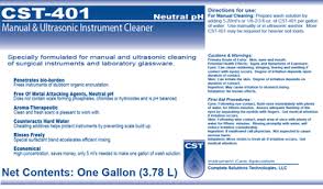 [CST-401-1] Complete Solutions Manual & Ultrasonic Instrument Detergent, Liquid, Gallons
