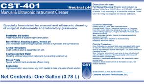 [CST-401-1] Complete Solutions Manual & Ultrasonic Instrument Detergent, Liquid, Gallons