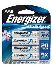 [L91SBP-8] Energizer Ultimate Lithium Battery, AA, 8/pk