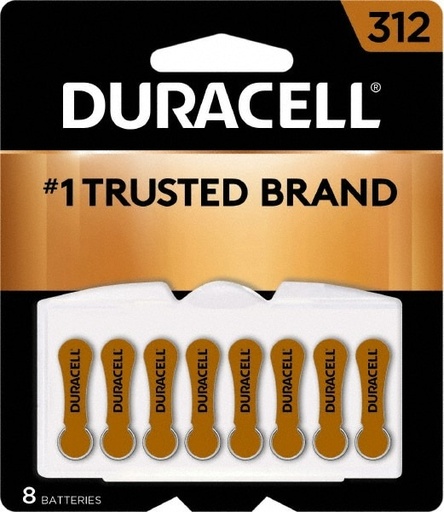 [DA312B12ZMR09] Duracell® Hearing Aid Battery, Size 312, 12pk
