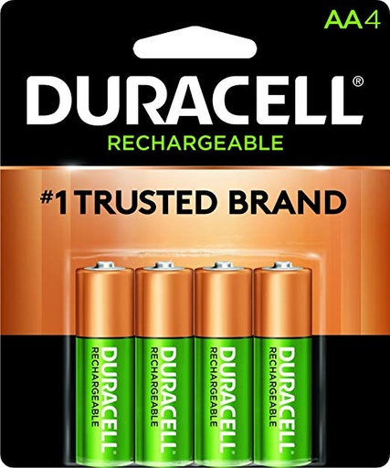 [NL1500B4N001] Duracell® Rechargeable Battery, Size AA, 4pk