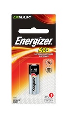 [A23BPZ] Energizer Alkaline Battery, 12V, MAH:40, Button Stack, 6/pk