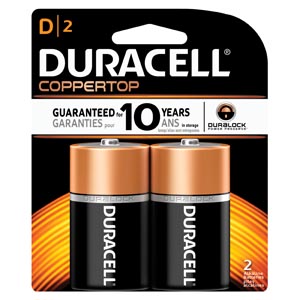 [MN1300B2Z] Duracell® Coppertop® Alkaline Retail Battery With Duralock Power Preserve™ Tech, S