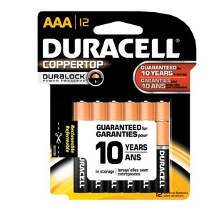 [MN24RT12Z] Duracell® Coppertop® Alkaline Retail Battery With Duralock Power Preserve™ Tech, A