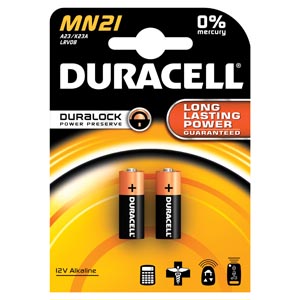 [MN21B2PK] Duracell® Coppertop® Alkaline Retail Battery With Duralock Power Preserve™ Tech, 1