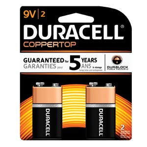 [MN1604B2Z] Duracell® Coppertop® Alkaline Retail Battery With Duralock Power Preserve™ Tech, 9