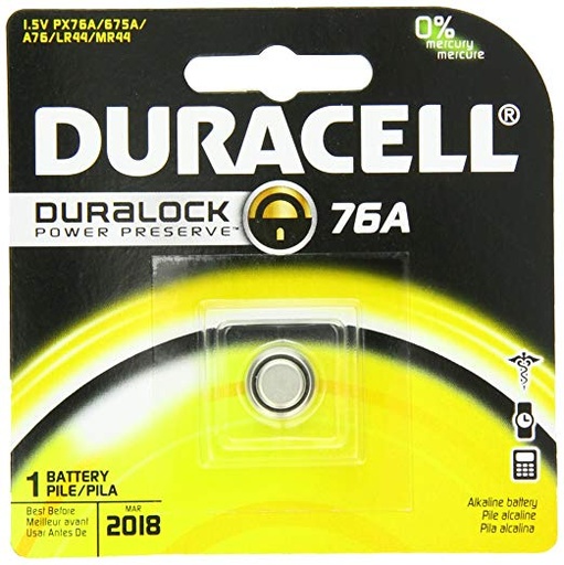 [PX76A675PK] Duracell® Medical Electronic Battery, Alkaline, Size 76A, 1.5V