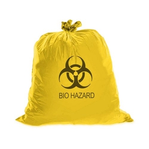 [5062.F] Medegen Autoclavable Biohazard Bags, 20" x 22", Yellow/ Printed, 1.75 mil