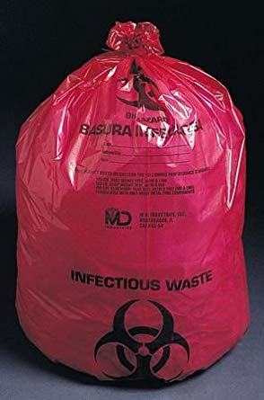 [45-75] Medegen Biohazardous Waste Bags with Biohazard Symbol, 2 mil, 55" x 60", 60 Gal