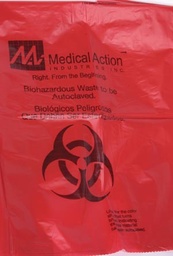 [880] Medegen Autoclavable Print/ Label Biohazard Bag, 8&quot; x 12&quot;, 1.8 mil, 1-2 Gal