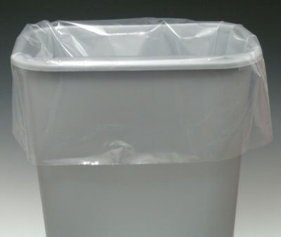 [T583] Medegen Polyethylene Can Liners, 30" x 41" x 28", Clear, Low Density, Side Gusset, 1 mil
