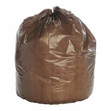 [4662] Medegen Polyethylene Can Liners, 40" x 46", Low Density, Brown, 0.6 mil