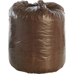 [4648] Medegen Polyethylene Can Liners, 33" x 39", Low Density, Brown, 0.9 mil